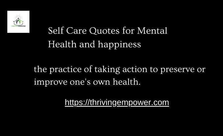 Self Care Quotes for Mental Health and happiness