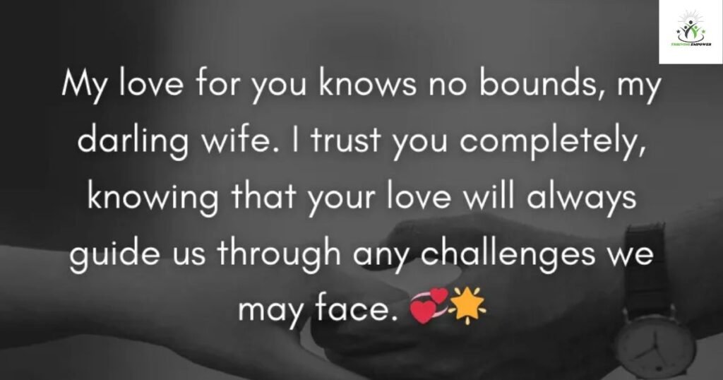 Love and Trust Message for My Wife