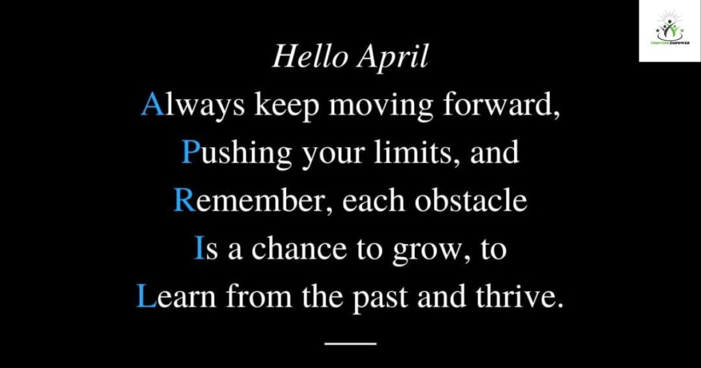 Welcome April Quote